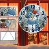 (US Local) DIY Xmas Diamond Painting Ornament with Clock Function Creative Craft