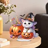 >SALE<Acrylic Halloween Cat Diamond Painting Desktop Decorations for Home Office Decor