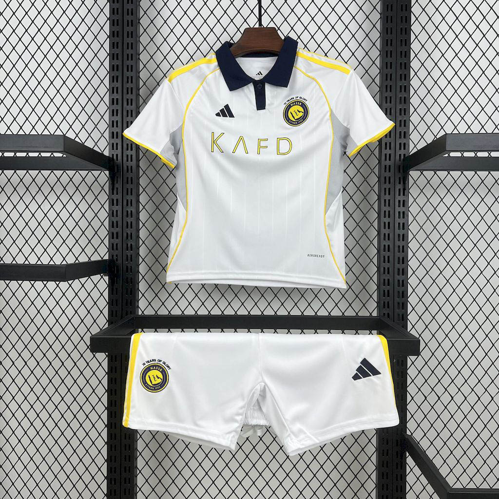 2025-2026 Kids Al-Nassr FC Third Away Football Shirt 1:1 Thai Quality Maxi Kit