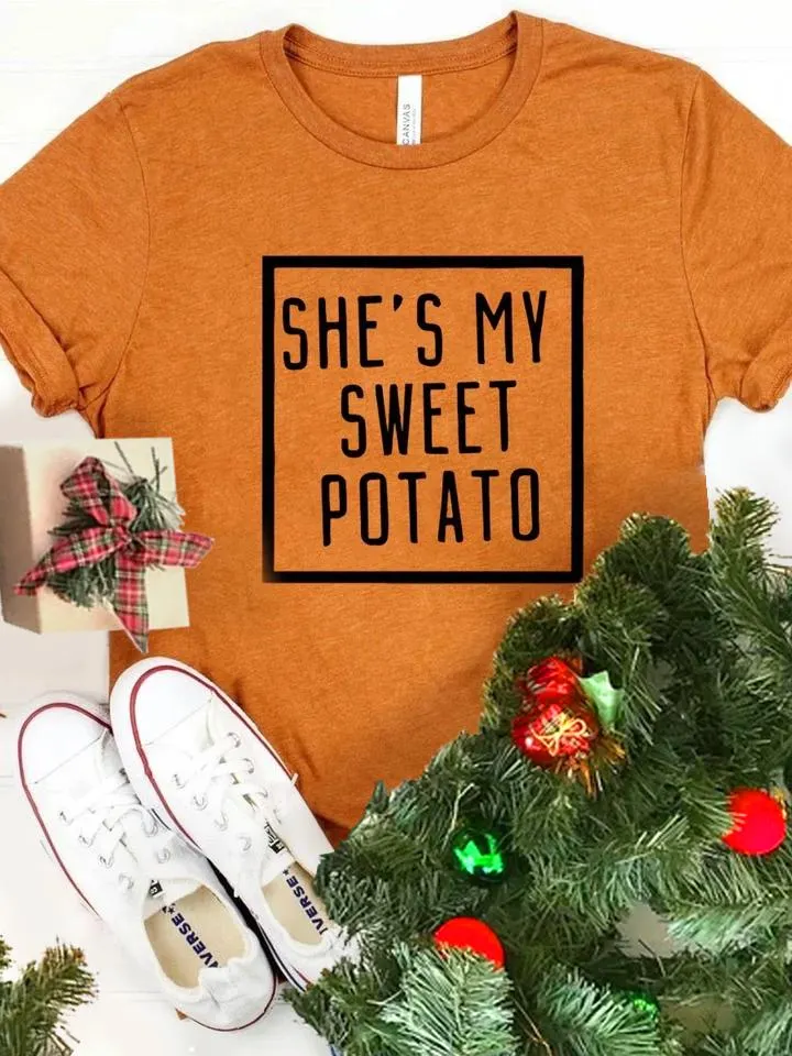She's My Sweet Potato I Yam Christmas Matching T-shirts