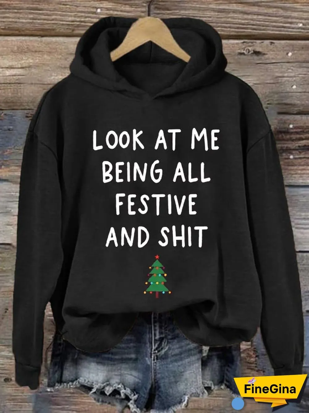 Women's Christmas Red Casual Print Sweatshirt