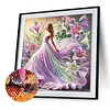 Lily Dancing Girl-Partial Special Shaped Diamond painting 30*30CM