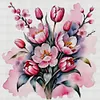 (Multi-Style) Flowers-11CT Stamped Cross Stitch 40*40cm/15.75*15.75in