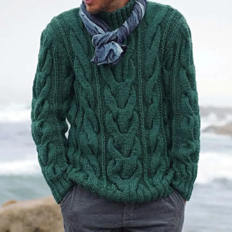 Men'S Knitted Graphic Pullover Sweater