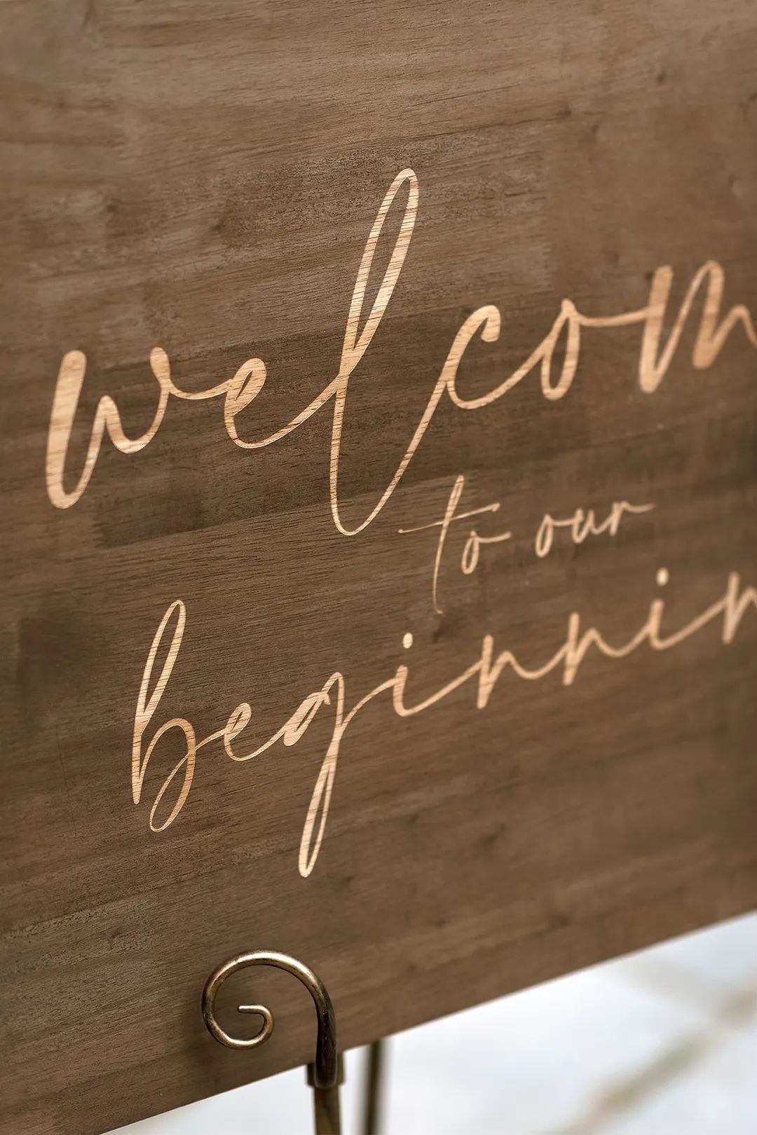 Flower Sign Decor in Marsala & Blush