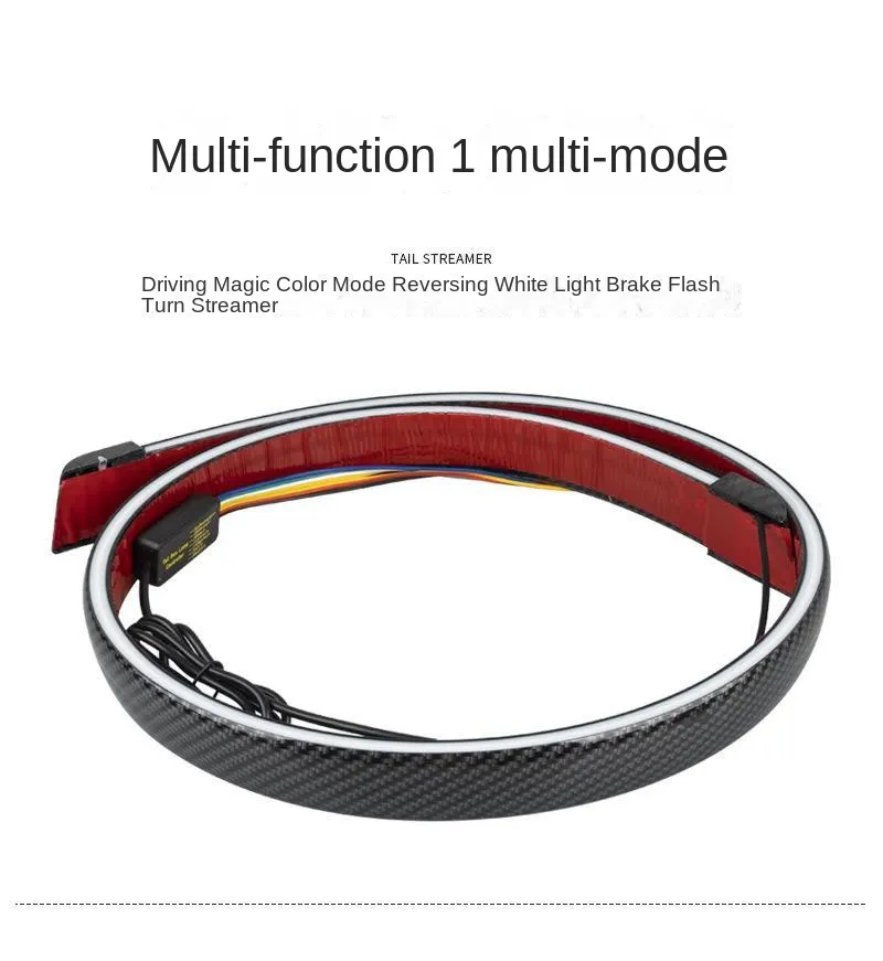 Car modified tail wing LED carbon fiber streamer light