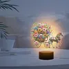 Flower Carriage Diamond Painting Night Light 5D DIY Diamond Art Lamp Home Decor