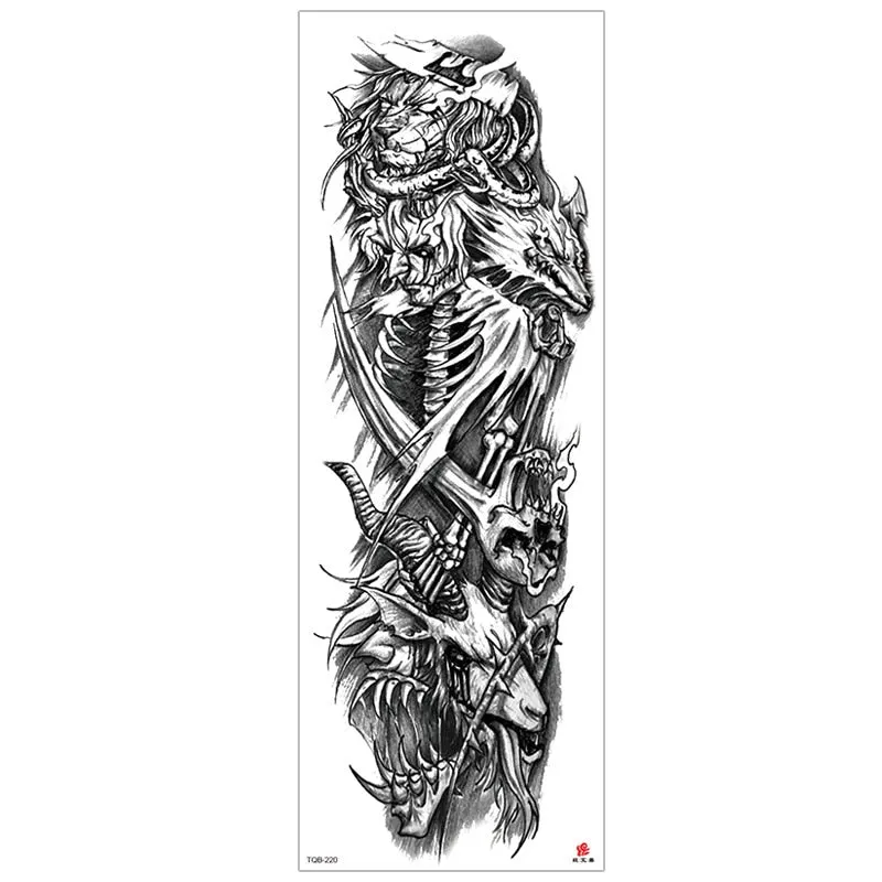 temporary tattoos for men robot full arm sleeve tattoo mechanical lion tiger waterproof tatto fake tatoo stickers body tatoo art