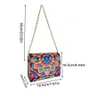 (US Local)DIY Mandala Diamond Art Wooden Coin Pouch with Chain 5D Diamond Painting Purse