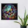 Diamond Painting-DIY Full Round Drill Stained Glass Butterfly
