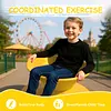 [US Local Warehouse] 360 Rotating Gyro Spun Chair for Kids PE Rotating Sensory Seat Swivel Gyro Chair for Backyard Fun and Outdoor Play Playground or Mall