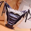 Sexy and cute lace-up hot diamond satin lace-up bow briefs