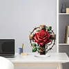 (US Local)Acrylic Special Shape Flower Cross Diamond Painting Desktop Decors Bedroom Table Decor Kit