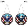 5D Diamond Painting Double Sided Effect  Stained Glass Panel Decorative Home Garden Decoration Hanging Kit(Eagle)