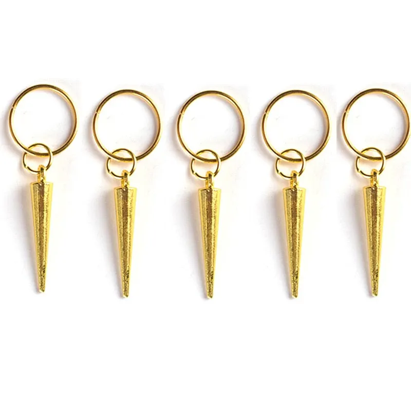 Hair Braid Coin Leaves Retro Colorful Beads Pendant Charms Rings Clip Headband for Pierced Hip-hop Braiders Leaves Accessories
