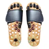Acupressure slippers with natural pebbles
