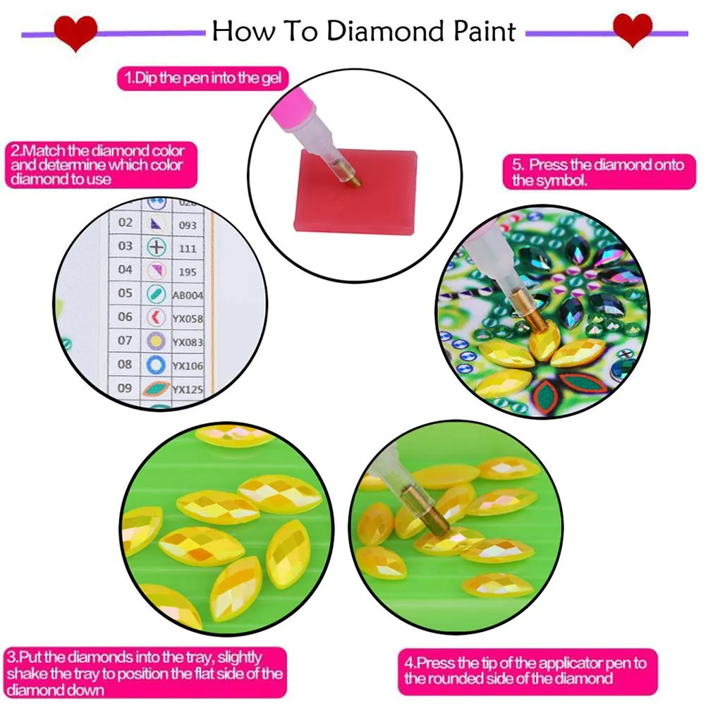 DIY Diamond Painting Sunglasses Case Portable Leather Glasses Storage Box