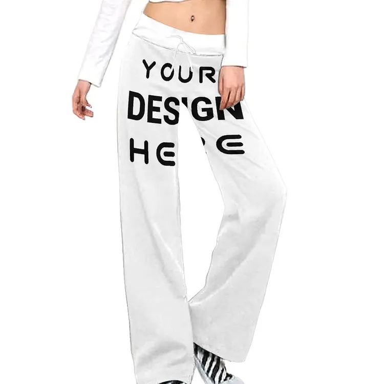 Personalized Design Women's Straight Lace Up Yoga Pants Full Print