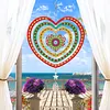 DIY Diamond Painting Double-sided Rotatable Heart Hanging Wind Chime Suncatcher Hanging Kit