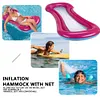 Foldable Inflatable Hammock Back Floating Row Air Bed Swimming Pool Chair