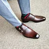  Double Monk Mens Shoes Genuine Leather
