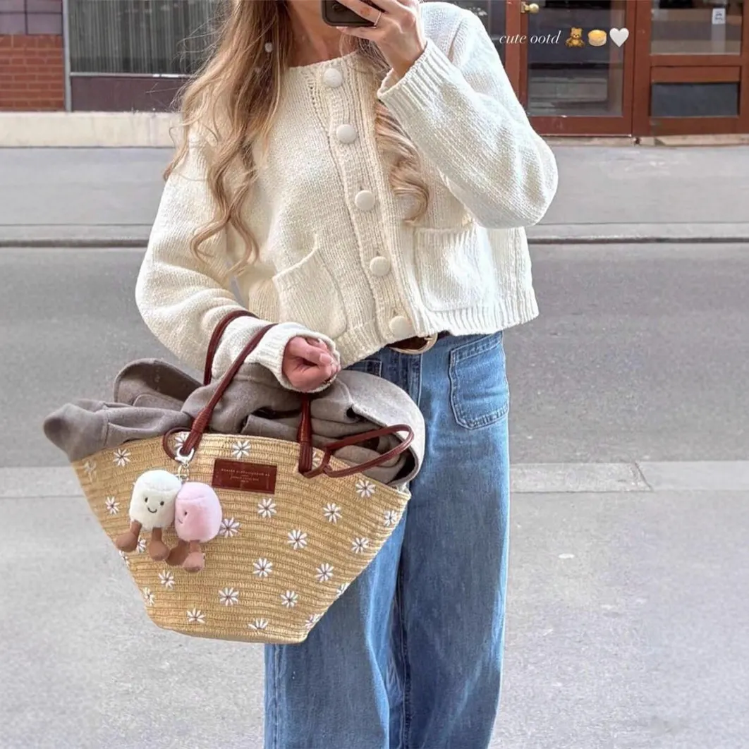 Athvotar Athvotar Autumn And Winter New V Collar Wear Loose Lazy Breeze Knitted Sweater Skirt