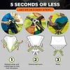Outdoor Camping Folding Chair, Support 550 Lbs, X-Shaped Steel Frame Fixed, Fully Cushioned Seat and Back, Beach, Fishing, Trip, Picnic