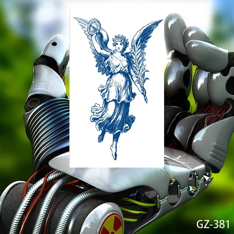 Temporary Tattoo Stickers Dragon Eagle Juice Timberwolves Ink Lasting Waterproof Natural Arm Body Chest Realistic Art Fake Tatoo