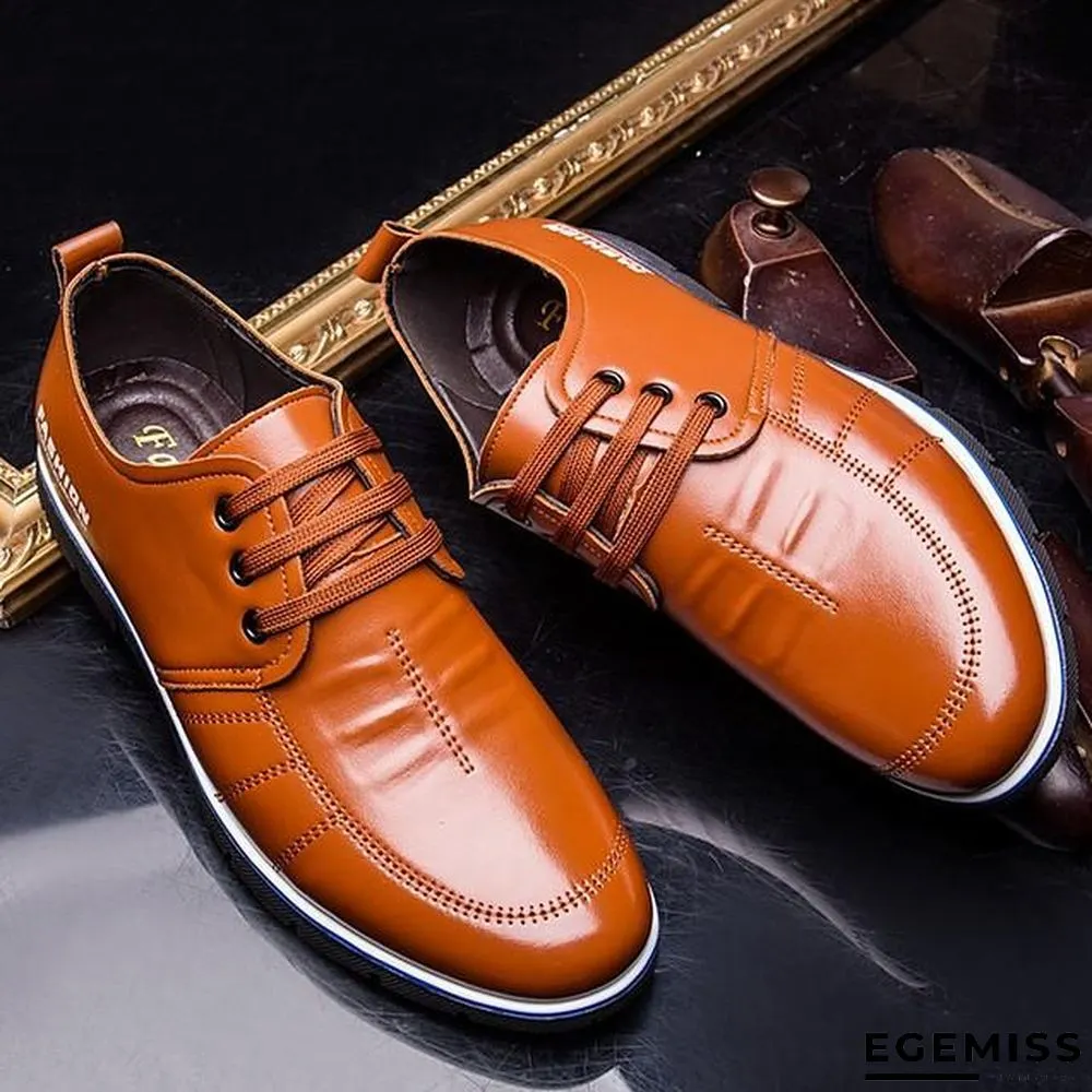 Men's Derby Shoes Fall / Winter Casual Daily Oxfords Microfiber Non-slipping Wear Proof Blue / Brown / Black Slogan | EGEMISS