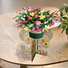 (US Local)Acrylic Sunflower Diamond Painting Plant Stand Potted Plant Holder Rack Kit