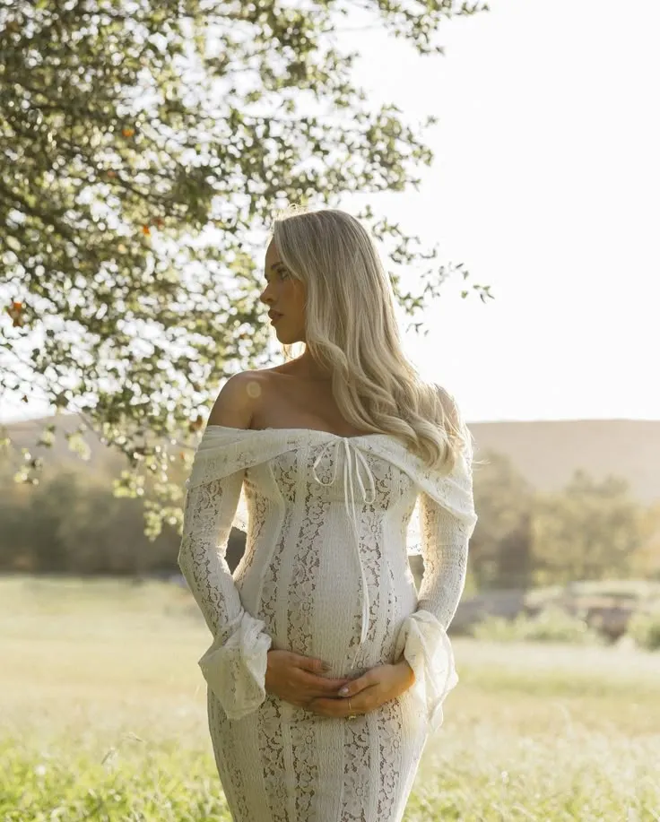 Rosie | Maternity Lace Maxi Dress