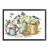 Bird And Kettle - 14CT Stamped Cross Stitch 34*26cm/13.39*10.24in