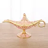  Classical Aladdin Magical Lamp, Retro Magical Wishing Ornament, Tabletop Decoration with Finely Polished Surfaces for Home, Party