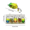 5pcs Artificial Lifelike Thunder Frog Lure 25mm 3g Silicone Baits for Bass (B)
