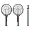 Rotating Head Bug Zapper Racket 2 in 1 Electric Fly Swatter for Indoor Outdoor