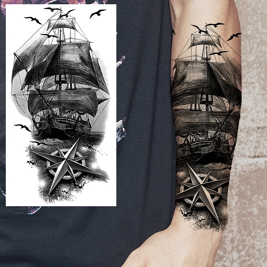 Halloween Clown Joker Scary Temporary Tattoos For Men Women Realistic Scary Lion Waterproof Tattoo Forearm Tatoos Vampire
