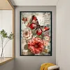 Vintage Butterfly Hibiscus - 11CT Stamped Cross Stitch 40*60cm/15.75*23.62in（Poster Cross stitch）