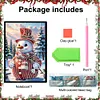 (US Local)Snowman A5 Size Diamond Painting Notebook Set with 4Pcs Bookmark Holiday Gift