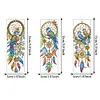 3Pcs Special Shape Dream Catcher Bird Diamond Painting Art Bookmark for Books
