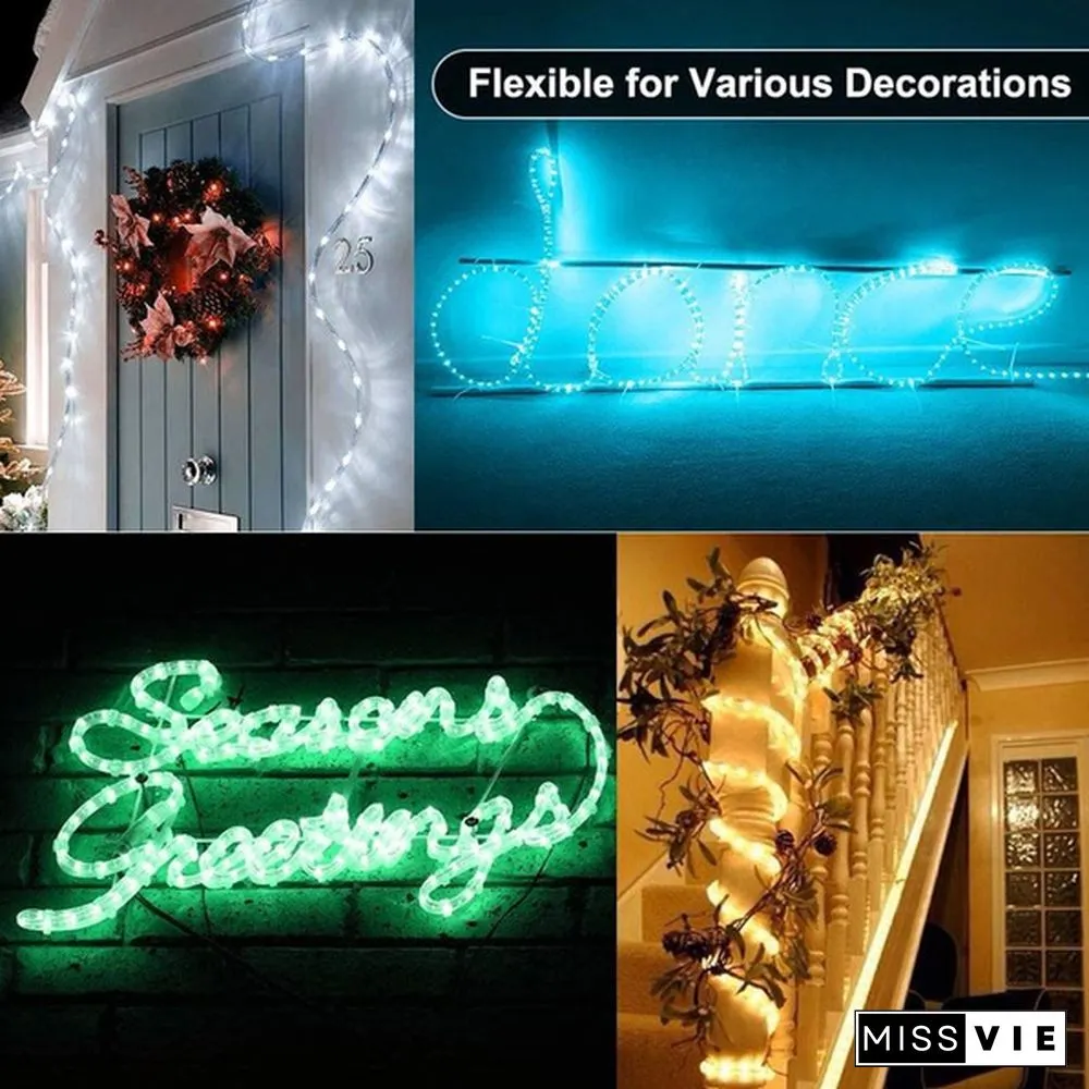 66ft Rope Lights 16 Colors Outdoor String USB Waterproof Fairy Light Remote Control Garden Wedding Christmas Decorations
