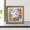 Diamond Painting Wooden Double-Sided Butterfly and Flowers Ornaments Kit with Photo Frame Desktop