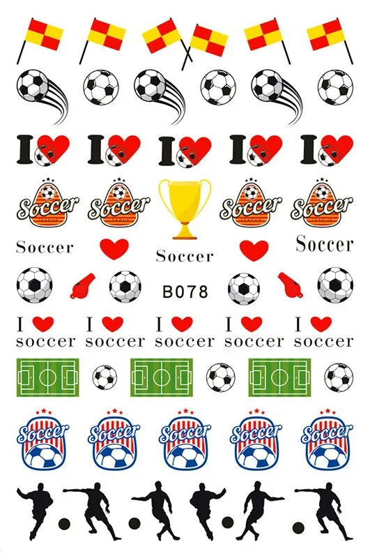 3D Sport Nail Art Sticker Cartoon Constellation Nail Decals Manicure Gymnastics Back Glue Sticker for Nails Decoration