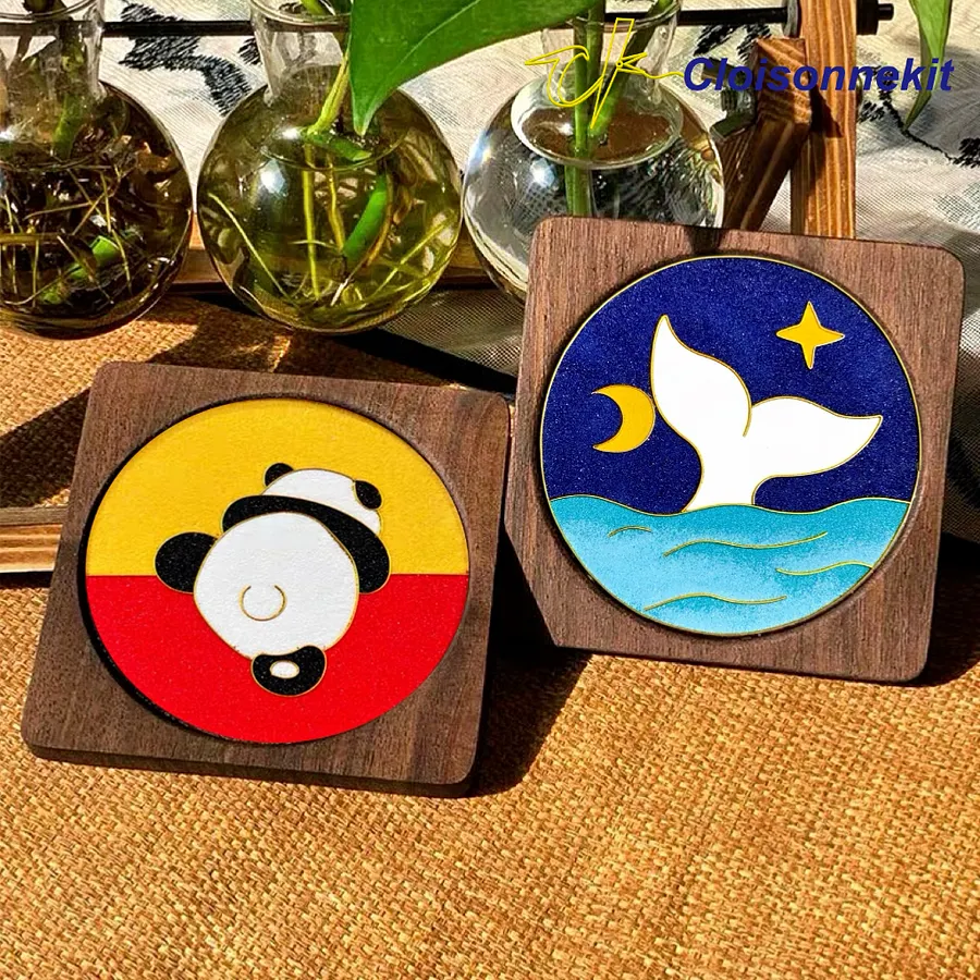 Starry Night, Panda, Lily of The Valley, Whale - Coaster Set