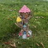 Outdoor courtyard garden solar tree house decoration ornaments