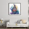 >SALE<Full Embroidery Eco-cotton Thread 11CT Printed Book Stack Cross Stitch 60x60cm