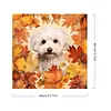 Maple Leaf Puppy-Paint by Numbers Acrylic Painting 40*40CM