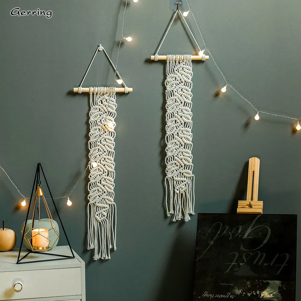 Nigikala Nordic Bohemian Macrame Wall Hanging Cute Room Decor Christmas Gifts Tapestry Vintage Ornament Livingroom Decoration