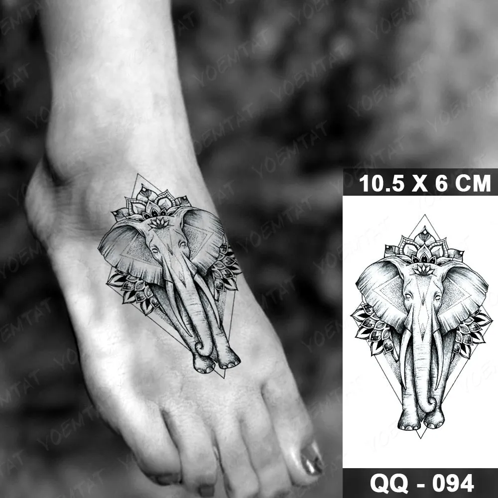Waterproof Temporary Tattoo Sticker Small Lines Flowers Flash Tatoo Geometry Hand Arm Wrist Fake Tatto For Body Art Women Child