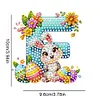 (US Local)PET Double Sided Special Shaped Easter Alphabet DIY Diamond Painting Keychain