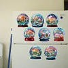 8PCS Diamond Painting Magnets Refrigerator for Adult Kid (Rainbow Crystal Ball)